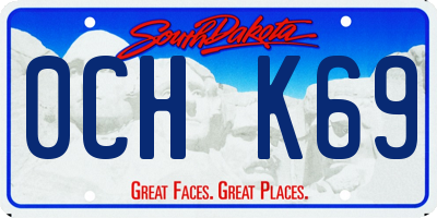 SD license plate 0CHK69