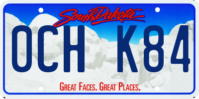 SD license plate 0CHK84