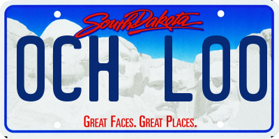 SD license plate 0CHL00