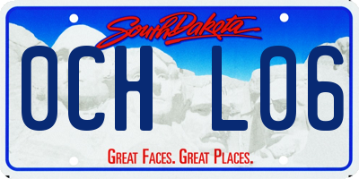 SD license plate 0CHL06