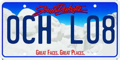 SD license plate 0CHL08