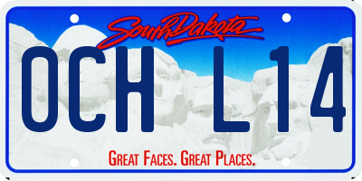 SD license plate 0CHL14