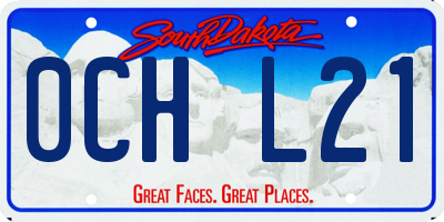 SD license plate 0CHL21