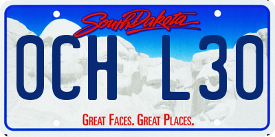 SD license plate 0CHL30
