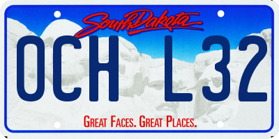 SD license plate 0CHL32