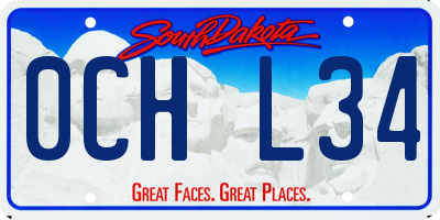 SD license plate 0CHL34