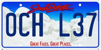 SD license plate 0CHL37