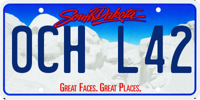 SD license plate 0CHL42