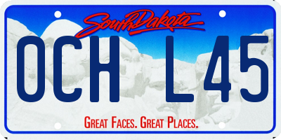 SD license plate 0CHL45