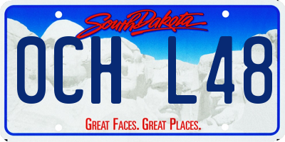 SD license plate 0CHL48