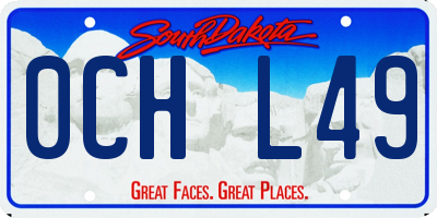 SD license plate 0CHL49