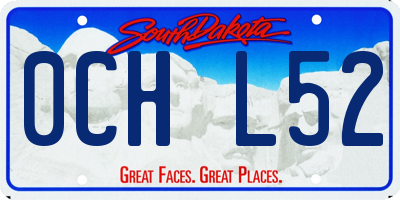 SD license plate 0CHL52