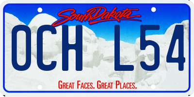 SD license plate 0CHL54