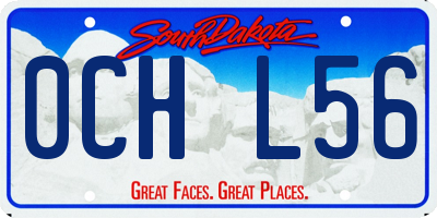 SD license plate 0CHL56