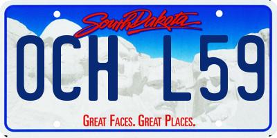 SD license plate 0CHL59