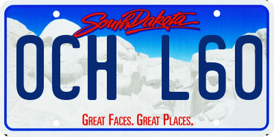 SD license plate 0CHL60