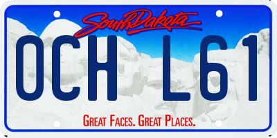 SD license plate 0CHL61