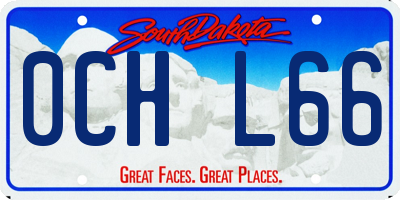 SD license plate 0CHL66