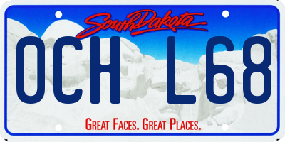 SD license plate 0CHL68