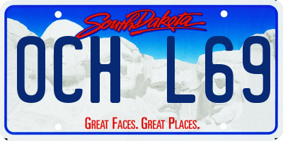 SD license plate 0CHL69