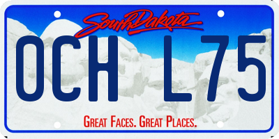 SD license plate 0CHL75
