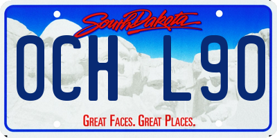 SD license plate 0CHL90