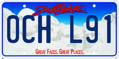 SD license plate 0CHL91