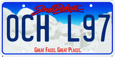 SD license plate 0CHL97