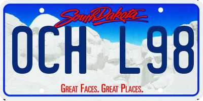 SD license plate 0CHL98