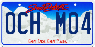 SD license plate 0CHM04