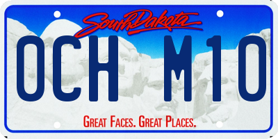SD license plate 0CHM10