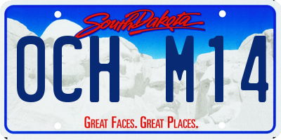 SD license plate 0CHM14