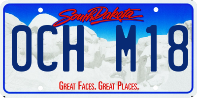 SD license plate 0CHM18
