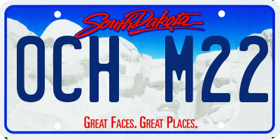 SD license plate 0CHM22