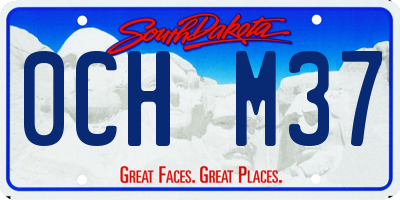 SD license plate 0CHM37