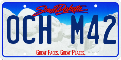 SD license plate 0CHM42