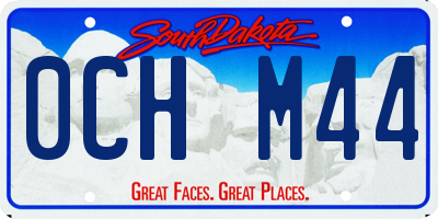 SD license plate 0CHM44