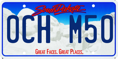 SD license plate 0CHM50