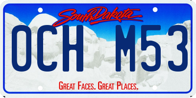 SD license plate 0CHM53