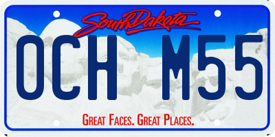 SD license plate 0CHM55
