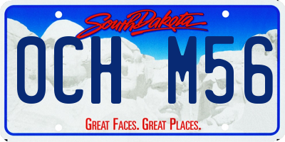 SD license plate 0CHM56