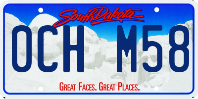 SD license plate 0CHM58