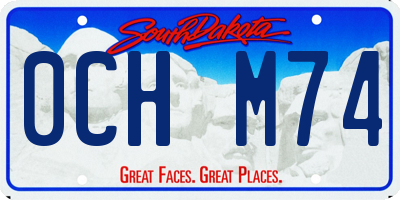 SD license plate 0CHM74