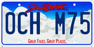 SD license plate 0CHM75