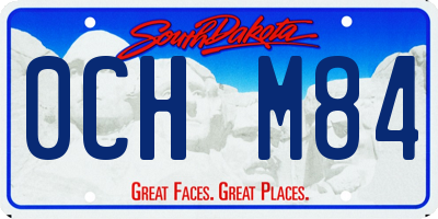 SD license plate 0CHM84