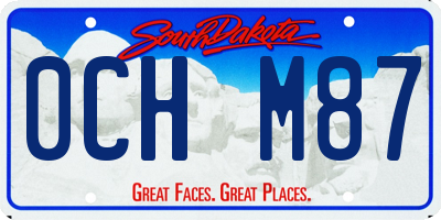 SD license plate 0CHM87