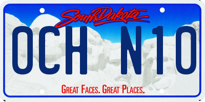 SD license plate 0CHN10