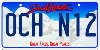 SD license plate 0CHN12