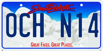 SD license plate 0CHN14