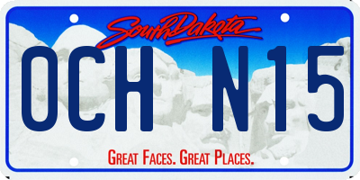 SD license plate 0CHN15